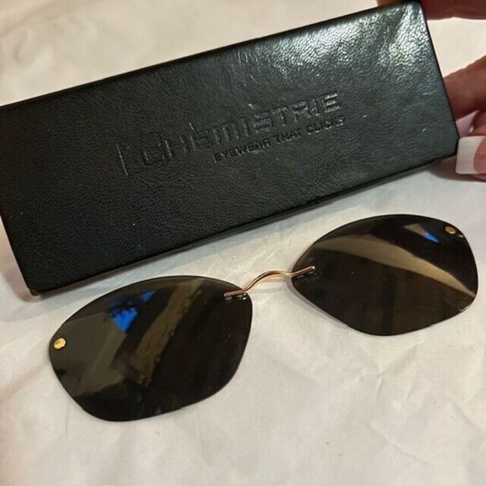 Black Rimless Sunglasses